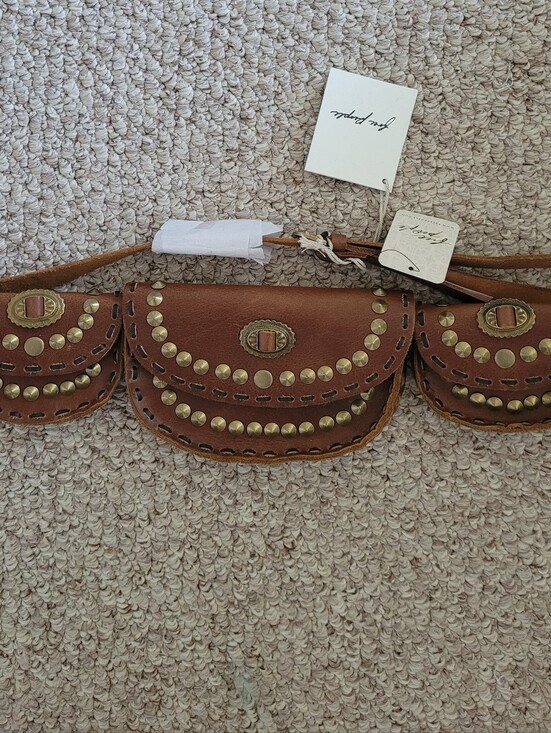 Free People Accessories - Free People Leather Lucky Stars Pocket Belt. Out Of Sale